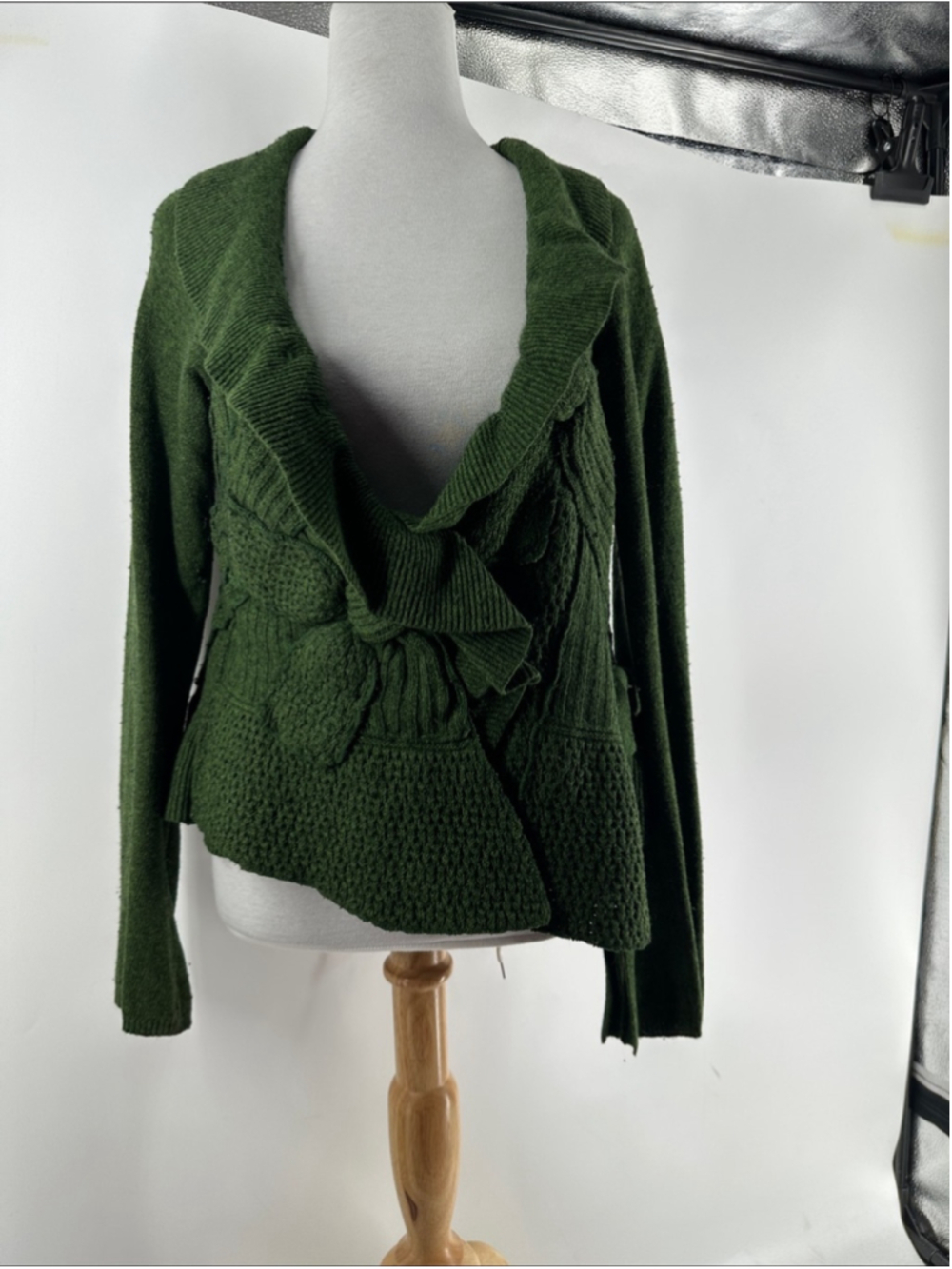 Anthropologie Moth cardigan cotton angora cashmere eccentric fairy sz sm - Picture 10 of 14